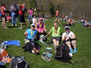 My coach for this race was Michael Bielik (pictured on the left). Not only did he finish yesterday's 50 miler, he also decided to jump into today's half-marathon. He's crazy.
